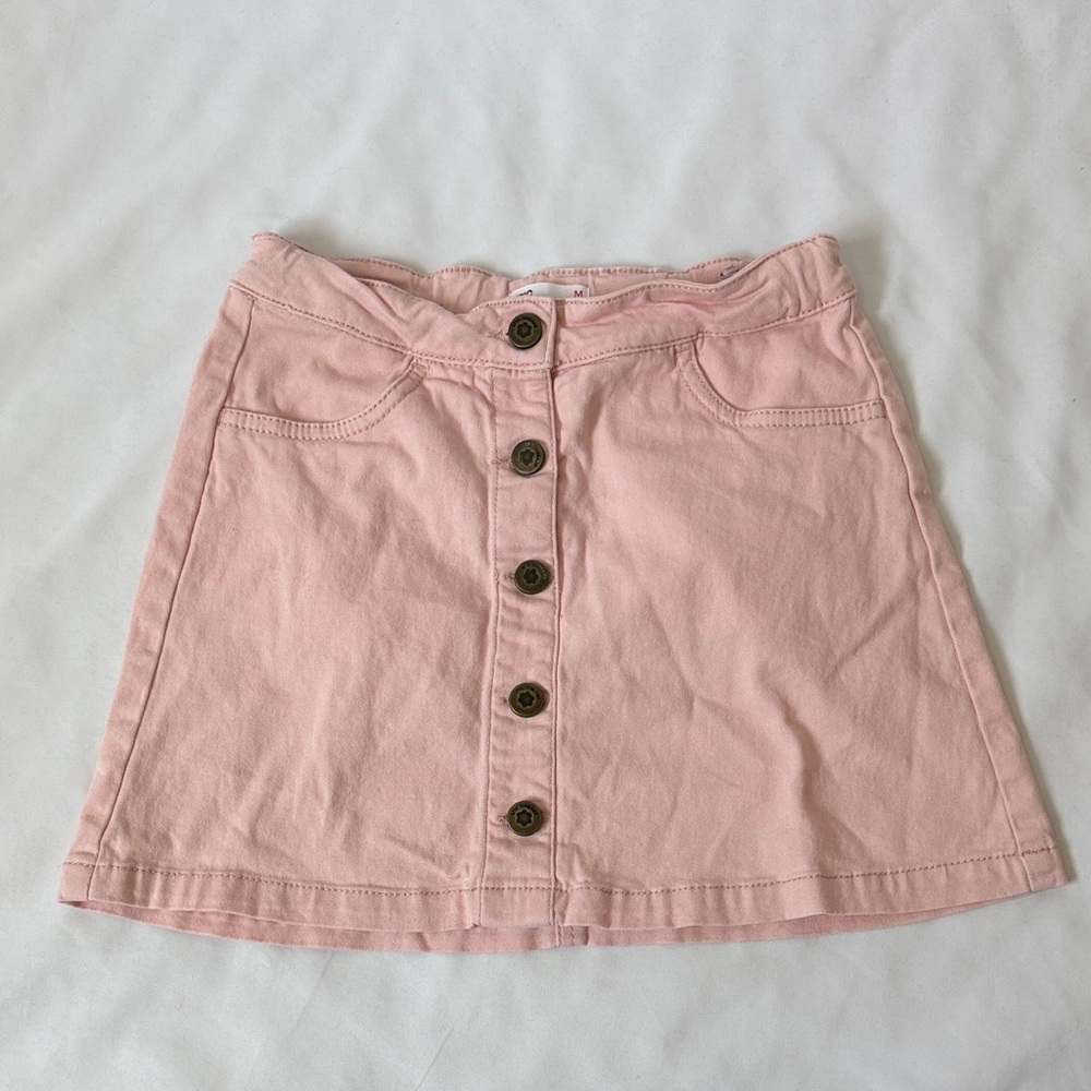 Epic Threads Light Pink faux Button-Front A-Line Mini Skirt